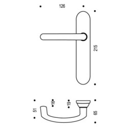 Ensemble sur plaque EA195 ALTO chromé velours - BEZAULT ASSA ABLOY
