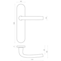 Ensemble sur plaque EA165 LOGIO argent - BEZAULT ASSA ABLOY
