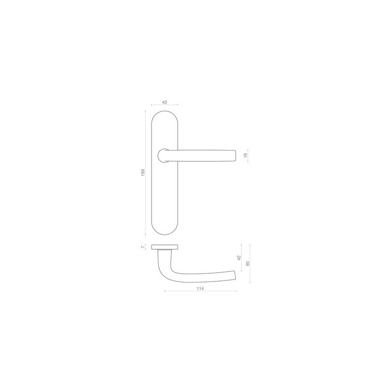 Ensemble sur plaque EA165 LOGIO argent - BEZAULT ASSA ABLOY