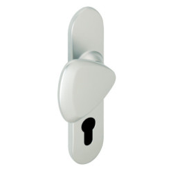Ensemble sur plaque palière EA165 JAZZ clé i chromé velours - BEZAULT ASSA ABLOY