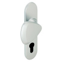 Ensemble sur plaque palière EA195 TWIST chromé velours - BEZAULT ASSA ABLOY
