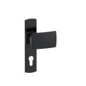Ensemble sur plaque palière EA195 MUZE ONYX noir mat - BEZAULT ASSA ABLOY
