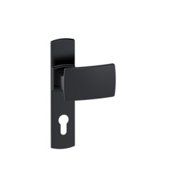 Ensemble sur plaque palière EA195 MUZE ONYX noir mat - BEZAULT ASSA ABLOY