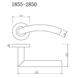 Ensemble de béquille inox sur rosace COVERS forme vague – COGEFERM