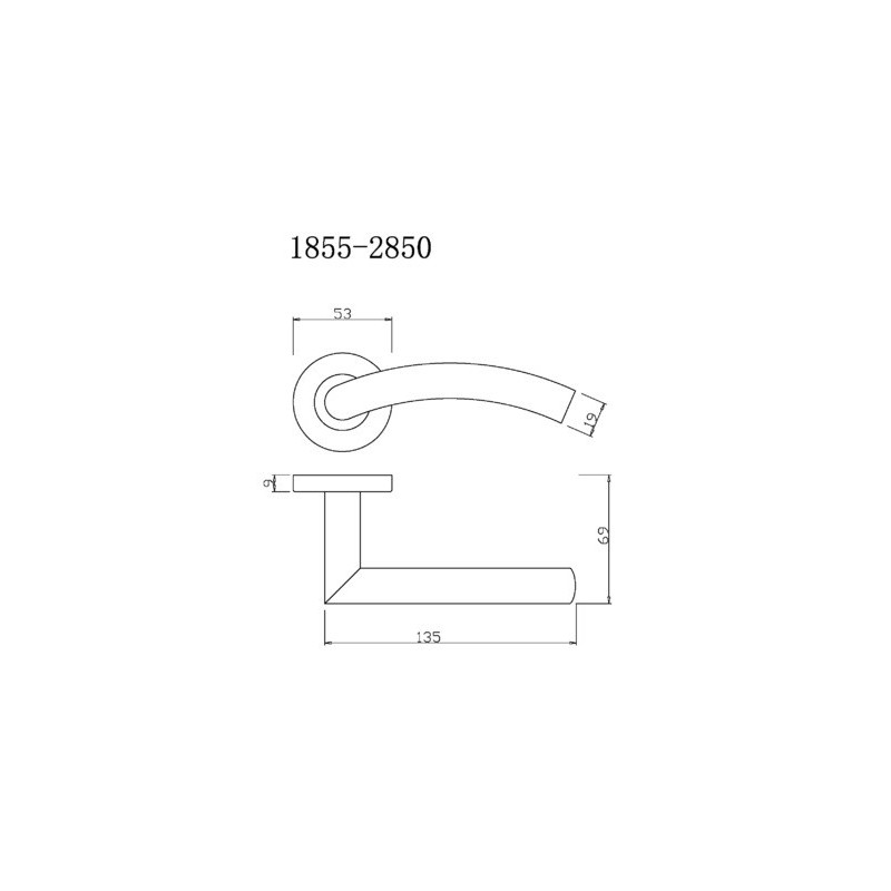Ensemble de béquille inox sur rosace COVERS forme vague – COGEFERM
