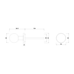 Bouton boule sur rosace ronde fixe inox - COGEFERM