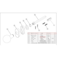 Bouton sphère sur rosace étroite fixe inox - COGEFERM