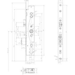 Serrure mécanique à encastrer monopoint MEDIATOR - EFF EFF