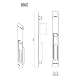 Poignée encastrée fixe SOLENA DS7813 - CROISEE DS