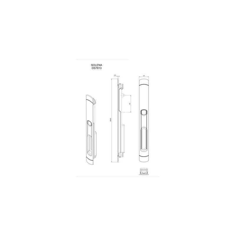 Poignée encastrée fixe SOLENA DS7813 - CROISEE DS