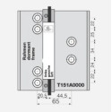 Gabarit de perçage pour paumelle universelle 3 lames TURBAND4 - DR.HAHN