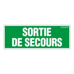 Plaquette signalétique " SORTIE DE SECOURS " - NOVAP