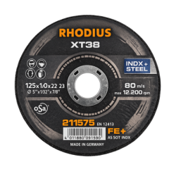 Lot de 25 disques à tronçonner extra fin acier XT38 - RHODIUS