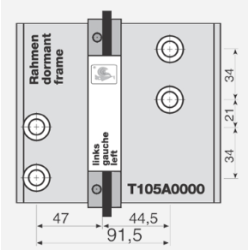 Gabarit pour paumelle universelle 2 lames EA91,5 mm TURBAND4 - DR.HAHN