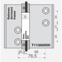 Gabarit pour paumelle universelle 2 lames EA76,5 mm TURBAND4 - DR.HAHN