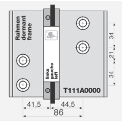 Gabarit pour paumelle universelle 2 lames EA86 mm TURBAND4 - DR.HAHN