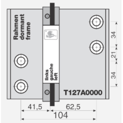 Gabarit pour paumelle universelle 2 lames 104 mmTURBAND4 - DR.HAHN