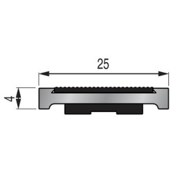 Seuil plat adhésif antidérapant aluminium 4T - DINAC