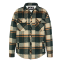 Veste à carreaux doublure sherpa GREEN CHECKS - SCHOTT