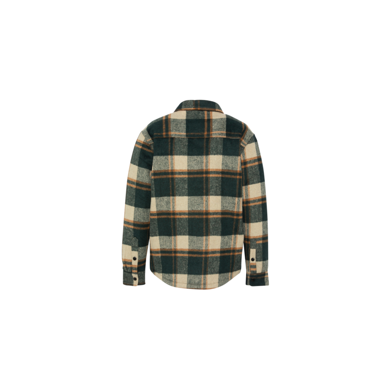 Veste à carreaux doublure sherpa GREEN CHECKS - SCHOTT