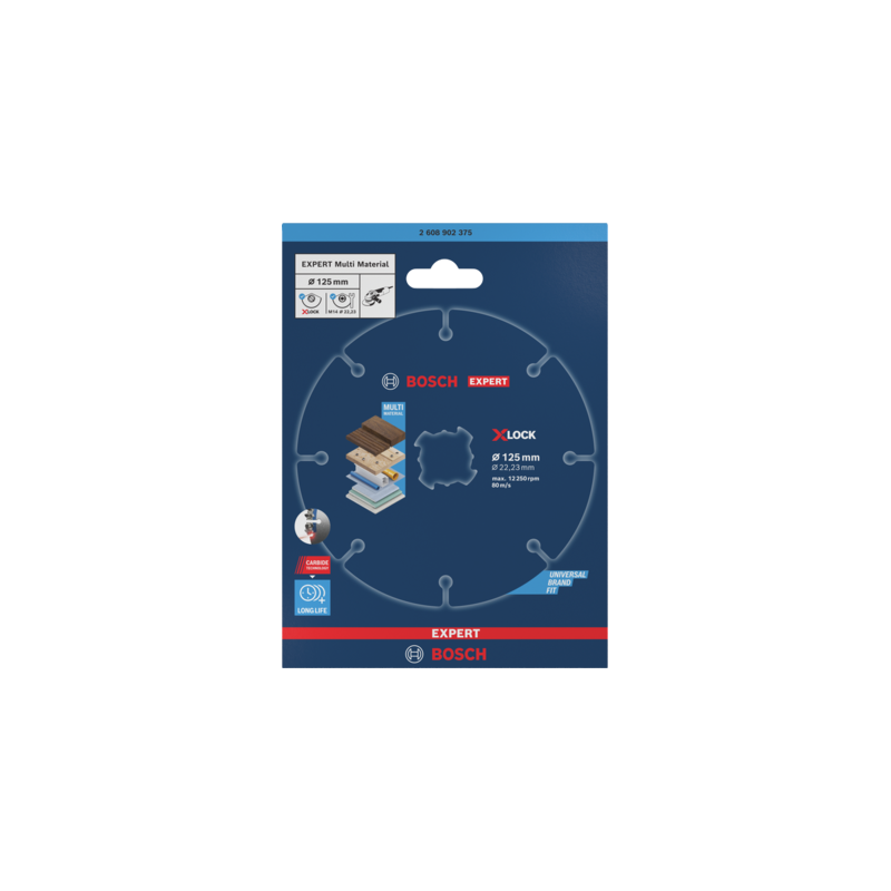 Disque carbure 125mm MULTI X-LOCK EXPERT - BOSCH
