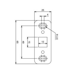 Gâche platine crémone pompier - CROISEE DS