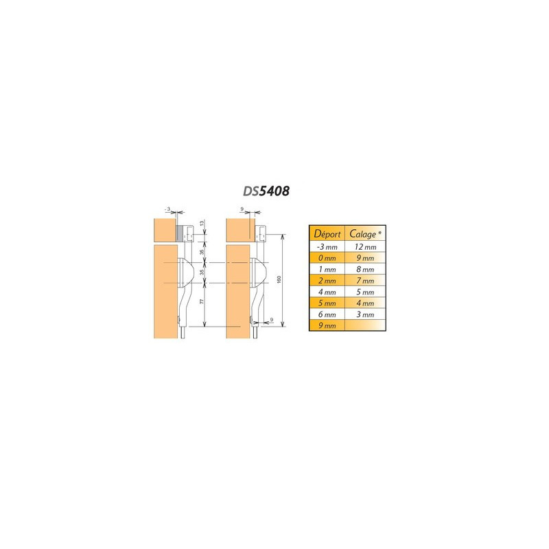 Ensemble tringle déporté crémone pompier - CROISEE DS