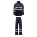 Kit veste + pantalon de pluie bandes reflex MARINE - PAYPER