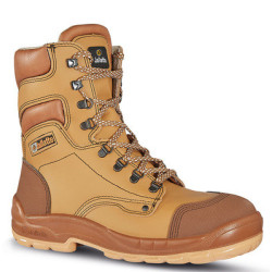 Rangers de sécurité hauts cuir marron JALBORG STEEL SAS S3 CI SRC - JALLATTE