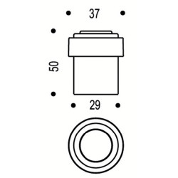 Butoir de sol 3750 argent - VACHETTE ASSA ABLOY
