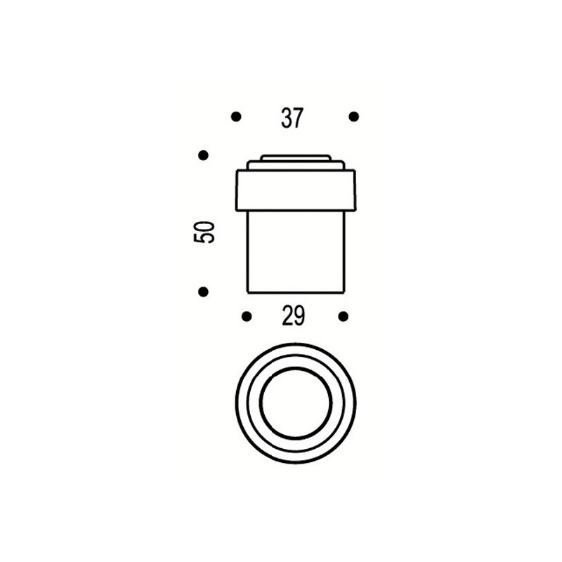 Butoir de sol 3750 argent - VACHETTE ASSA ABLOY