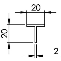 Cornière aluminium profil T - BILCOCQ-DUVAL