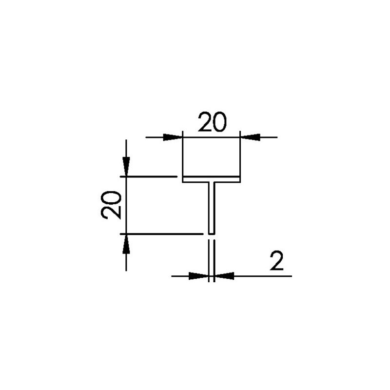 Cornière aluminium profil T - BILCOCQ-DUVAL