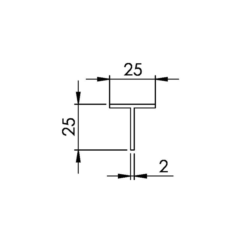 Cornière aluminium profil T - BILCOCQ-DUVAL