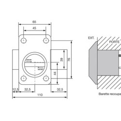 Verrou monopoint à bouton V136 varié - VACHETTE