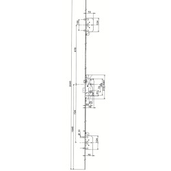Serrure à encastrer 5 points pêne dormant demi-tour clé i A2P** 5900 SGN2 - VACHETTE ASSA ABLOY