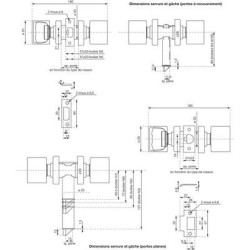 Serrure à encastrer monopoint tubulaire V6500 - VACHETTE