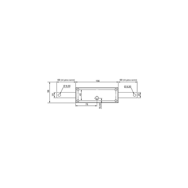 Coffre de serrure multipoint horizontale profil rond rideau métallique - VACHETTE