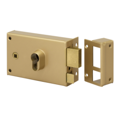 Serrure applique monopoint horizontale à fouillot profil européen 9762LAP - METALUX