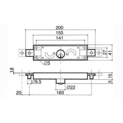 Coffre de serrure multipoint horizontale profil rond rideau métallique 6001 / 6011 - PREFER