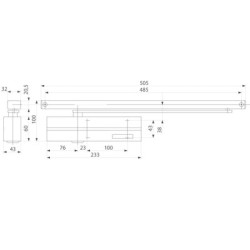 Ferme-porte DC135 bras coulisse force 3 - VACHETTE