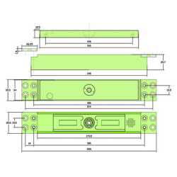 Ventouse électromagnétique à encastrer 1500 Kg 12/24VDC VX1982 VORTEX - HQ MAG