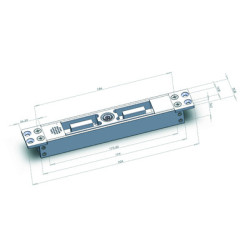Ventouse électromagnétique à encastrer 1500 Kg 12/24VDC VX1982 VORTEX - HQ MAG