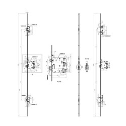 Serrure à encastrer 3 points pêne dormant demi-tour PMR A2P 5000XL SGN1 - VACHETTE ASSA ABLOY