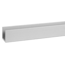 Profil U aluminium anodisé argent 3 mètres - BILCOCQ-DUVAL