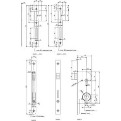 Serrure à encastrer monopoint axe 40 pêne dormant demi-tour étroit D4500 - VACHETTE