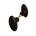 Bouton double ovale 1172 noir - BILCOCQ-DUVAL