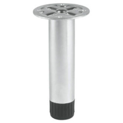 Jeu de 4 pieds de meuble acier platine soudée - CAMAR