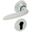 Ensemble sur rosace JAZZ chromé velours - BEZAULT ASSA ABLOY