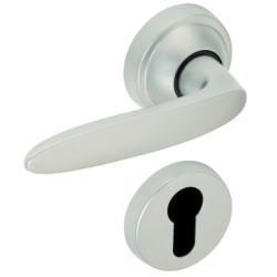 Ensemble sur rosace JAZZ chromé velours - BEZAULT ASSA ABLOY